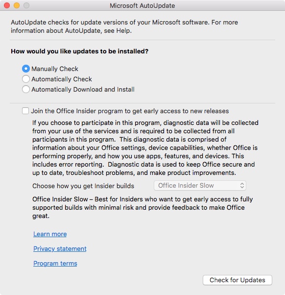 microsoft autoupdate for office 365